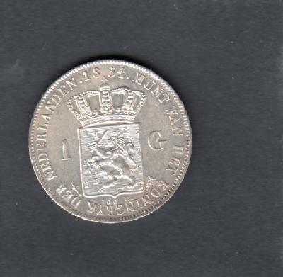 Beschrijving: 1 Gulden WILLEM III 